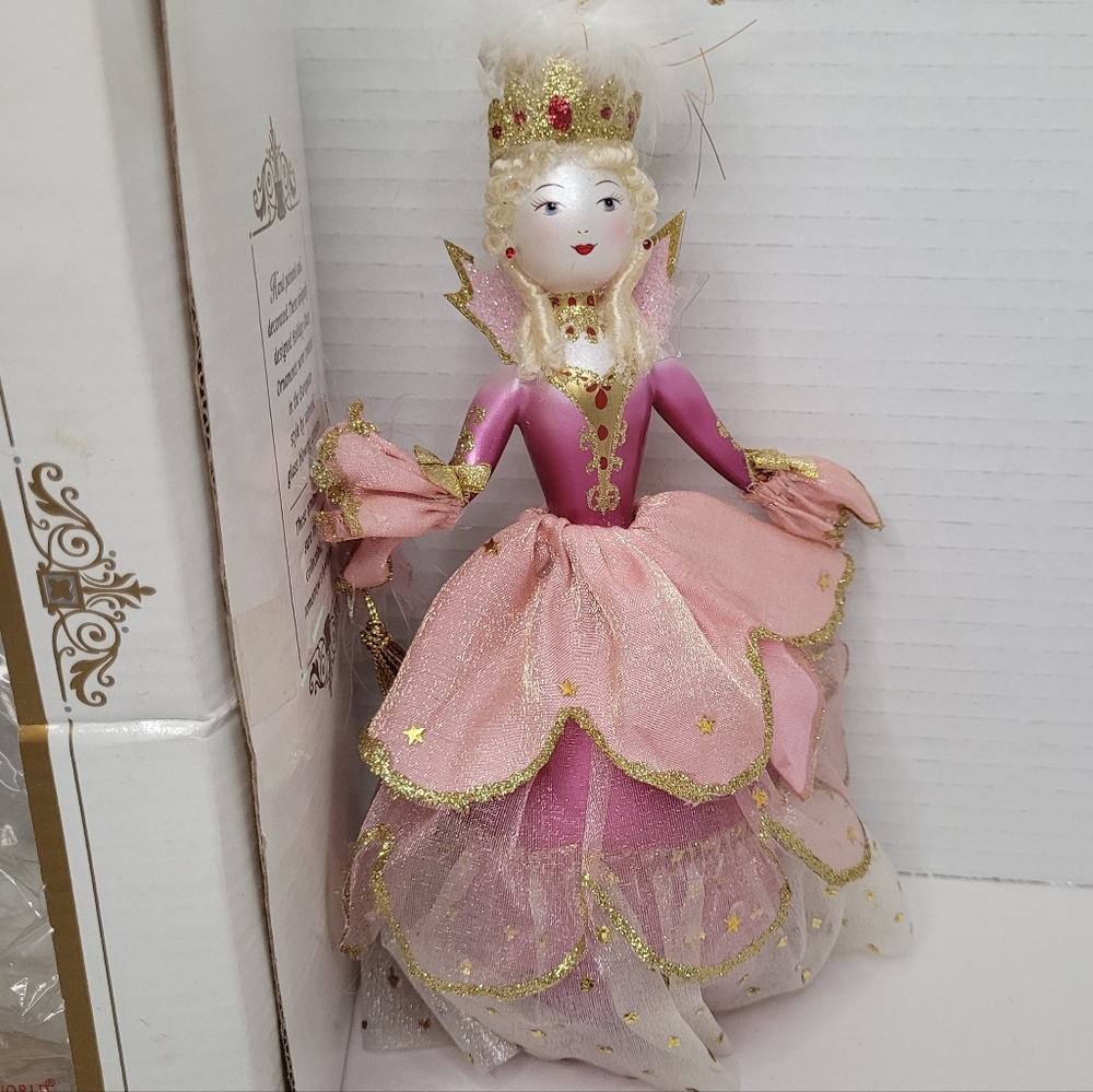 Kurt Adler Pink and Gold Holiday Ornament